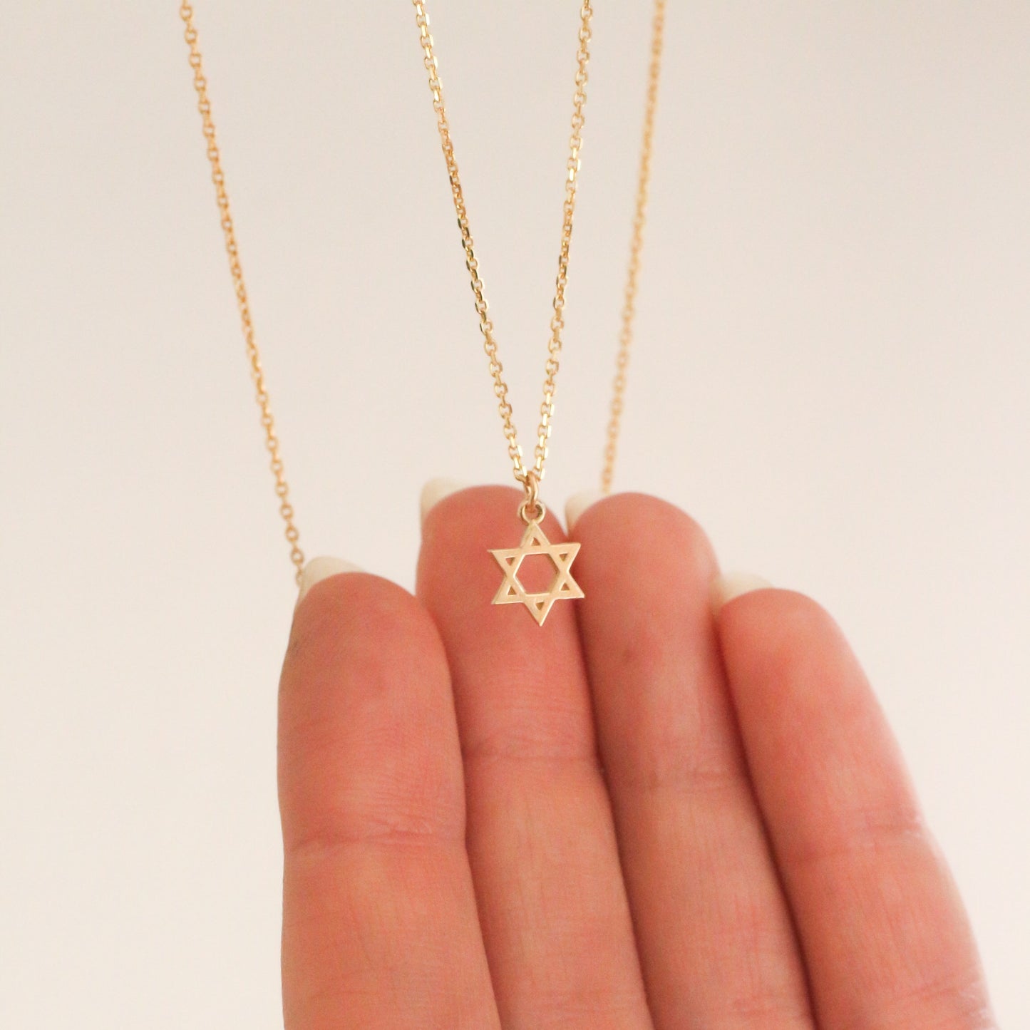 Star of David necklace 14k gold