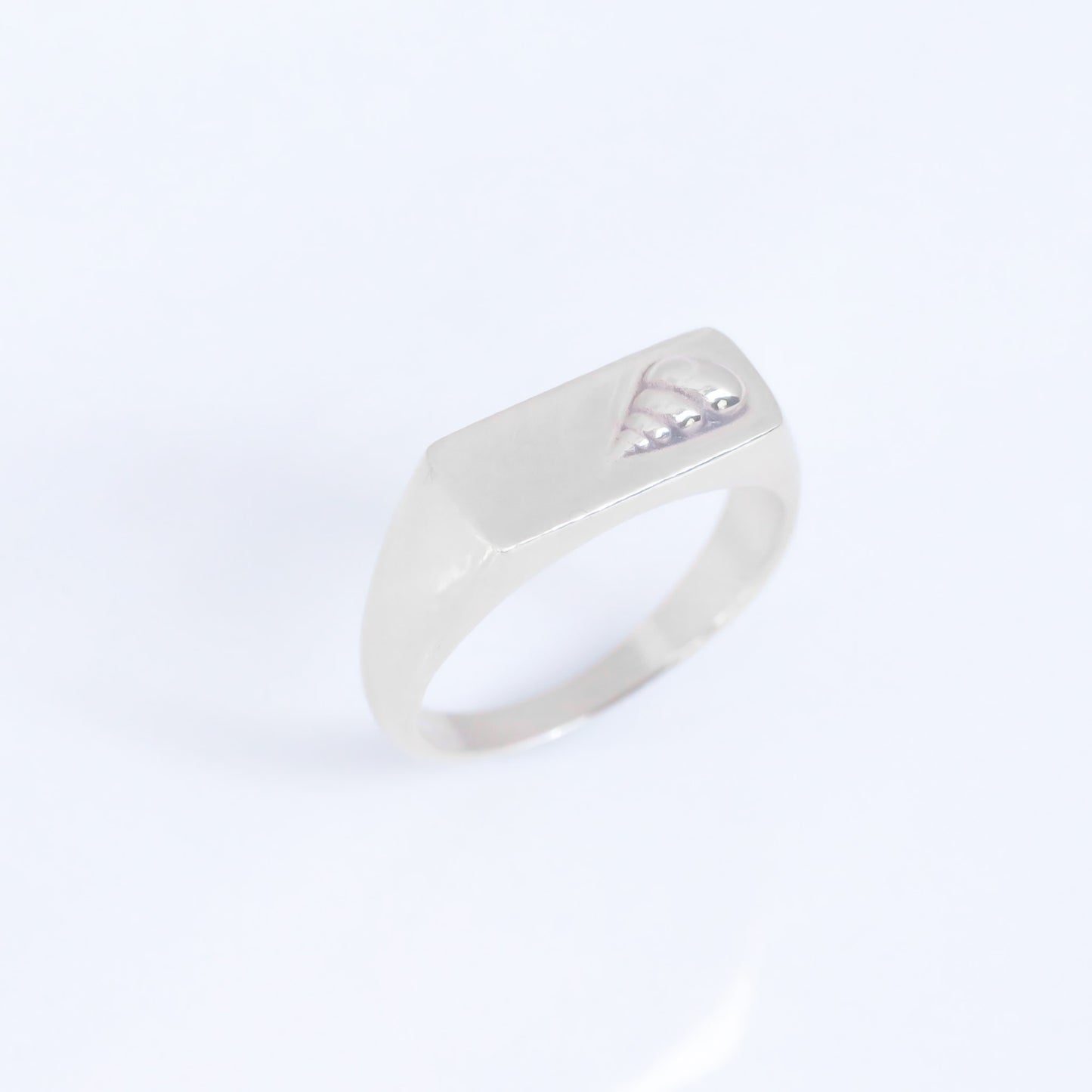 Conch Shell Signet Ring silver