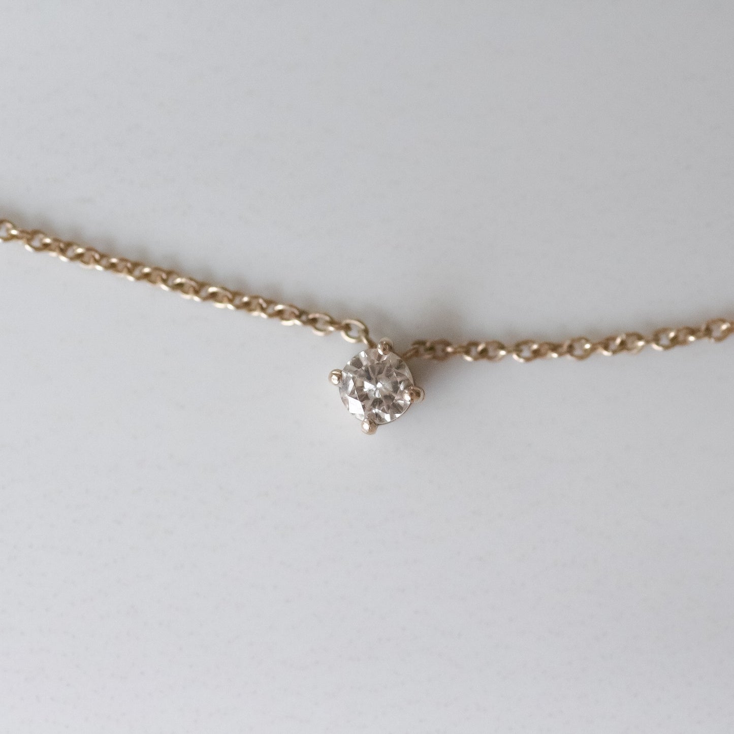 Tiny Diamond Solitaire necklace