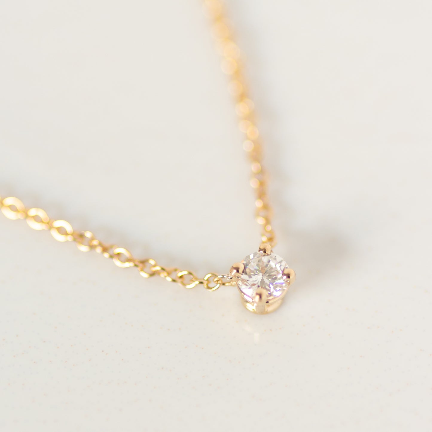 Tiny Diamond Solitaire necklace