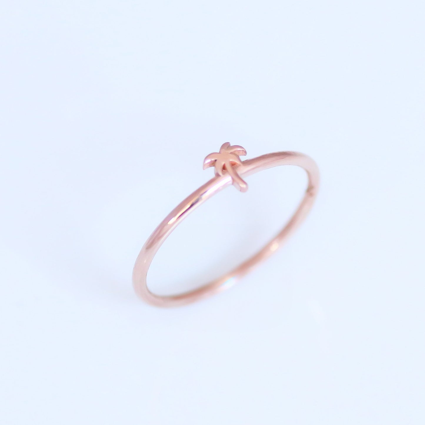 Mini Palm Tree ring 14k gold