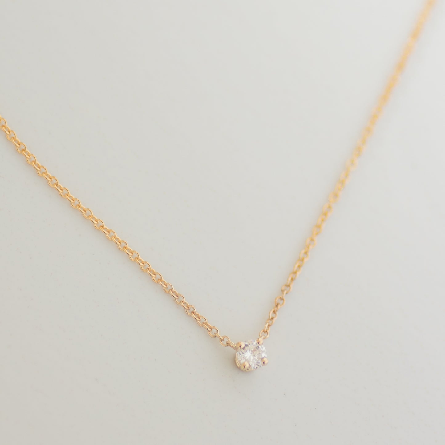 Tiny Diamond Solitaire necklace