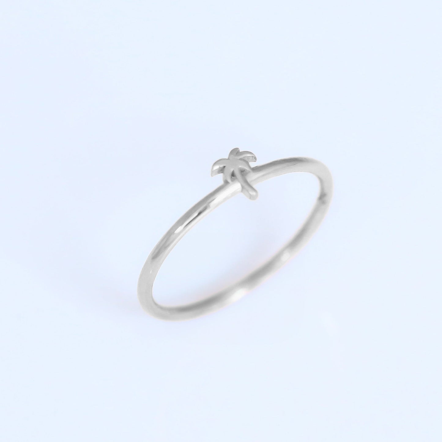 Mini Palm Tree ring 14k gold