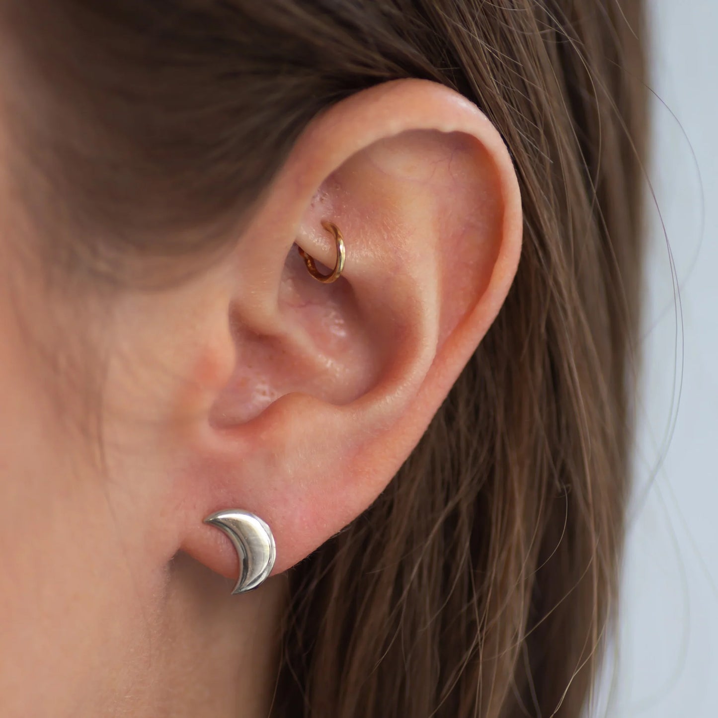 Moon Earring silver
