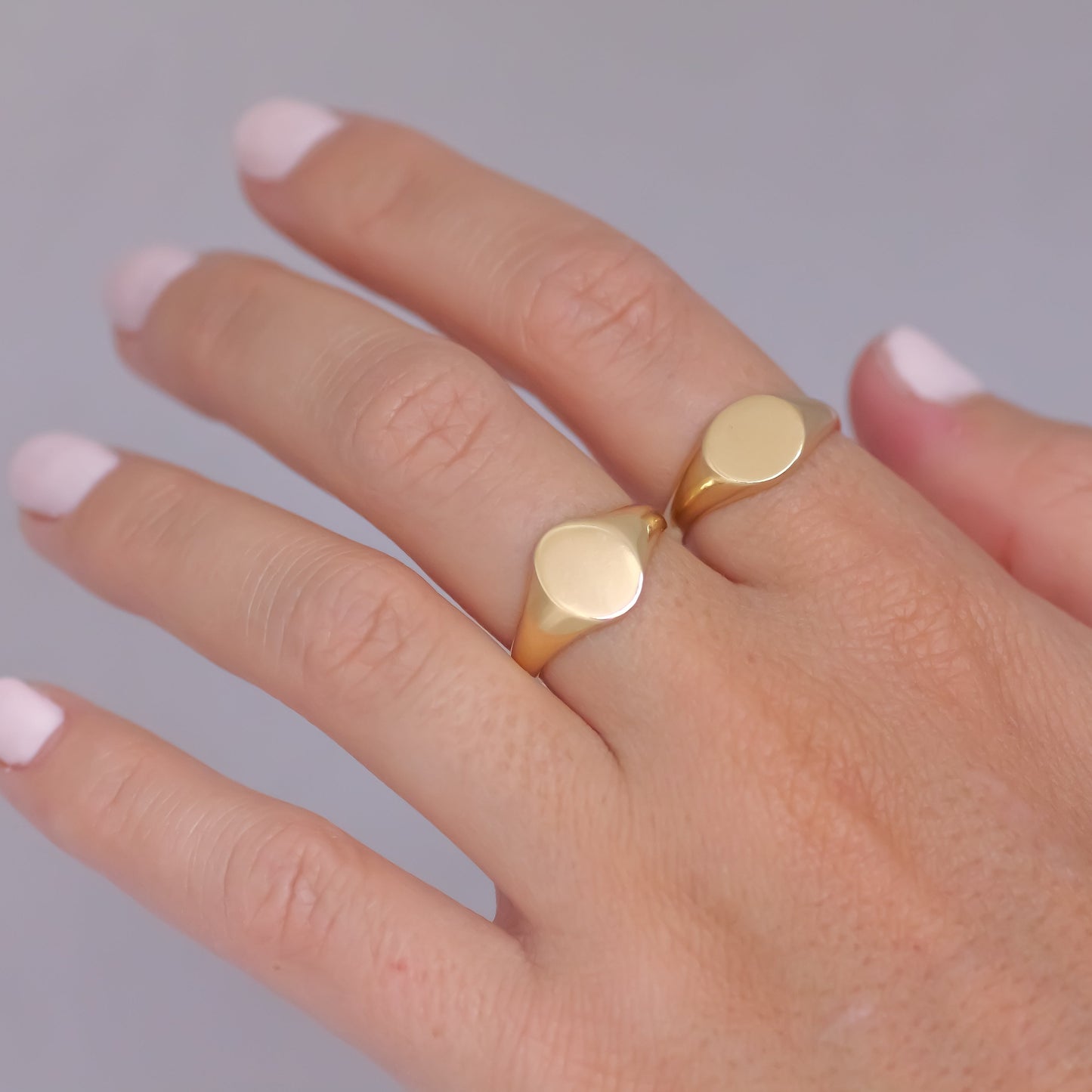 Custom Oval Signet Ring 14k gold