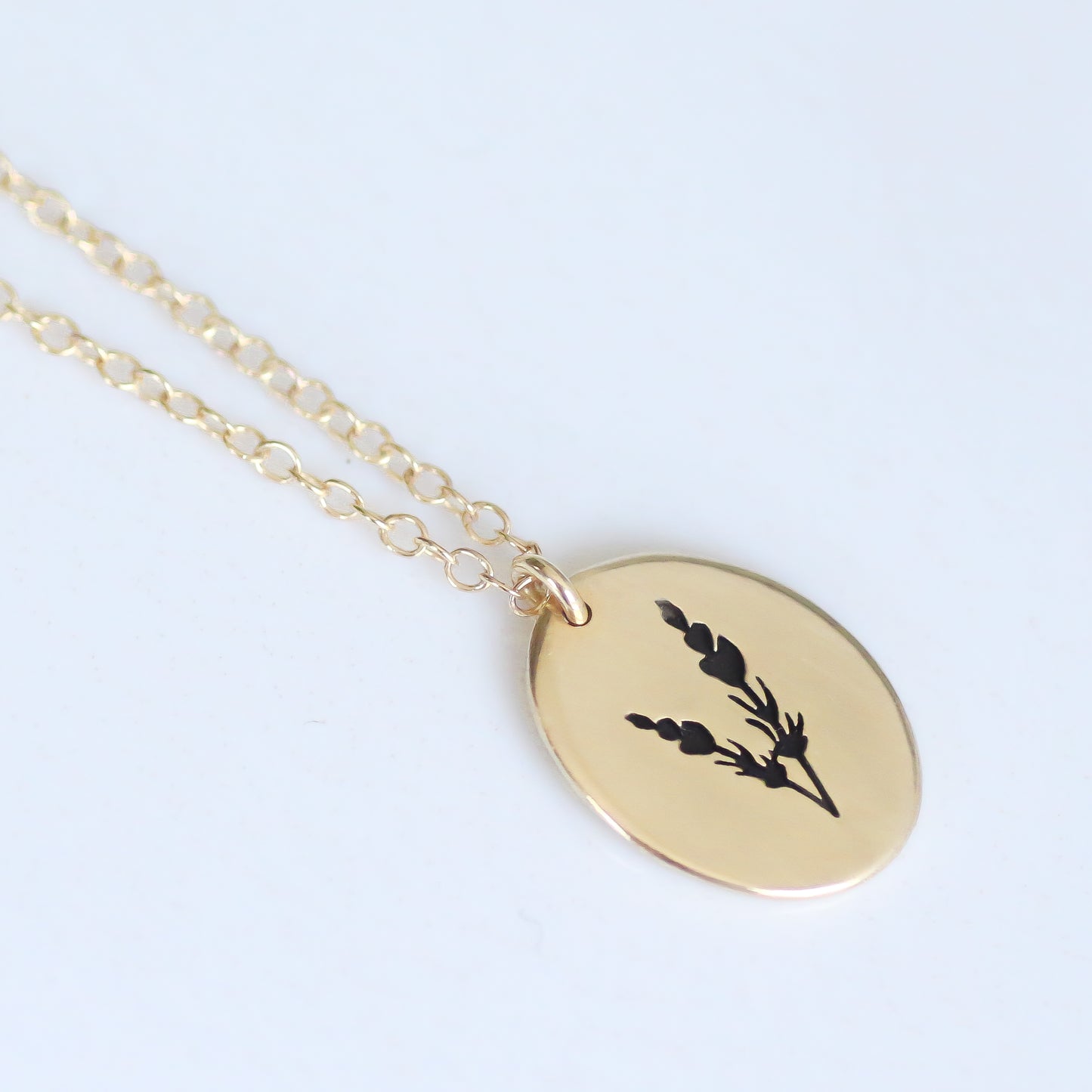 Lavender necklace 14k