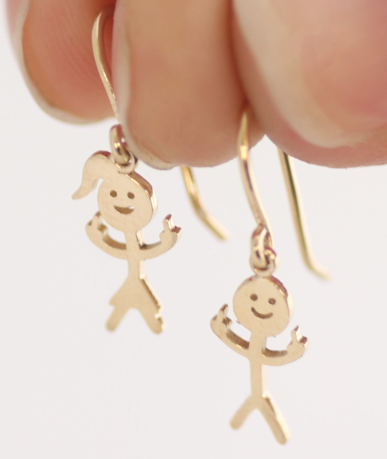 F*ck You Boy/Girl Earrings 14k gold