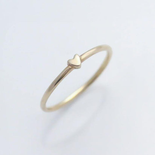 Tiny Heart ring 14k gold