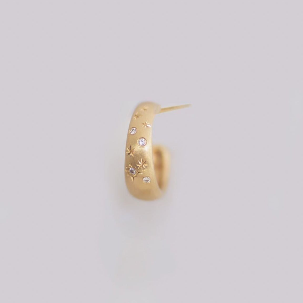 Galaxy Diamond Hoop 14k gold