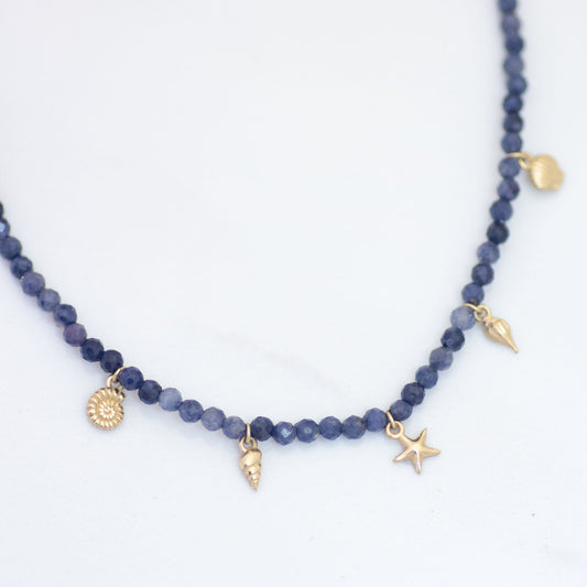 Secrets of the Sea Mini Charms Beaded Necklace in 14K Gold