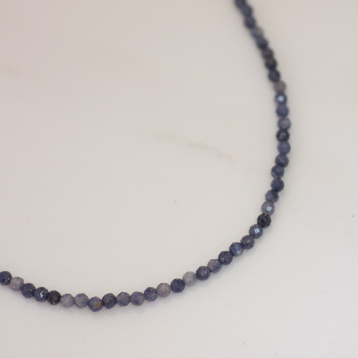Mixed Sapphire Beaded Necklace in 14K Gold