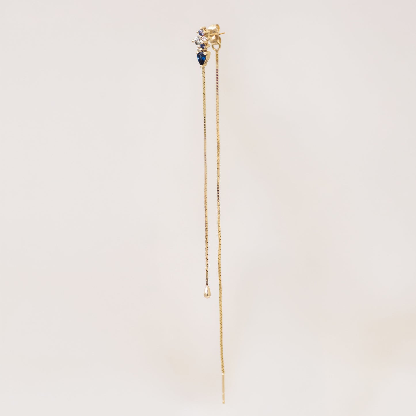 Siren Sapphire & Diamond Drop Earrings in 14K Gold