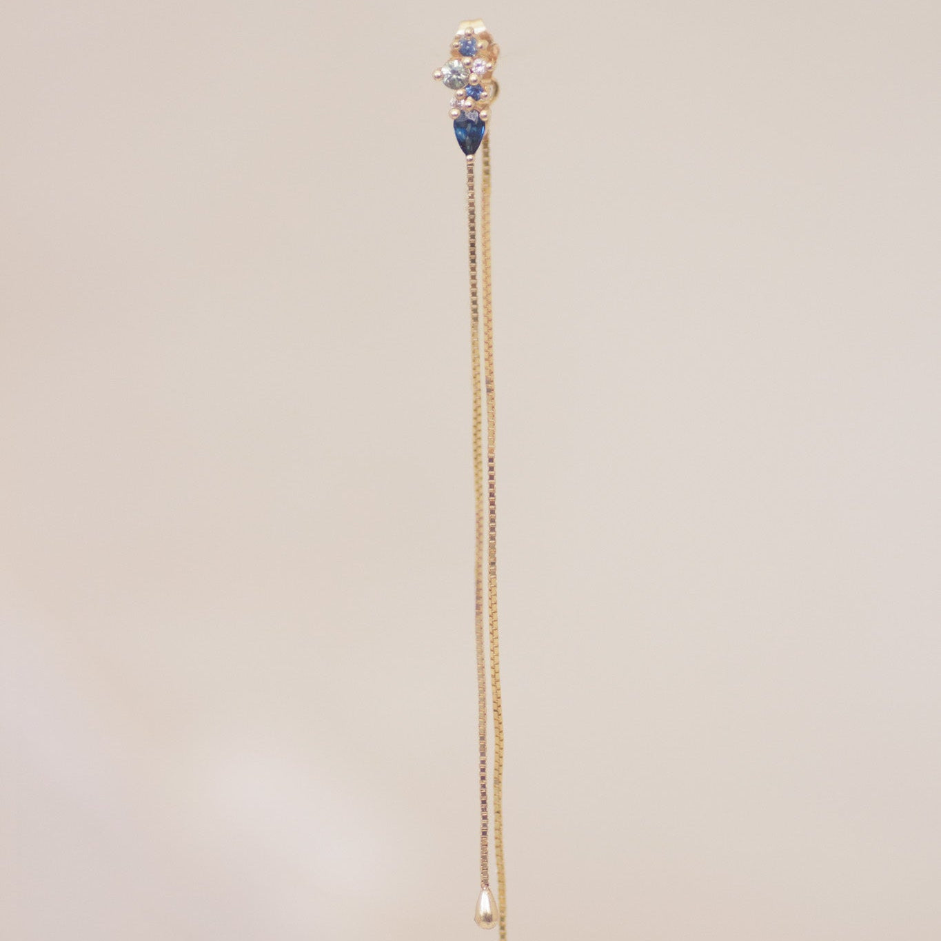 Siren Sapphire & Diamond Drop Earrings in 14K Gold