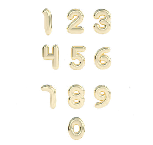 Number 7 Charm 14k gold