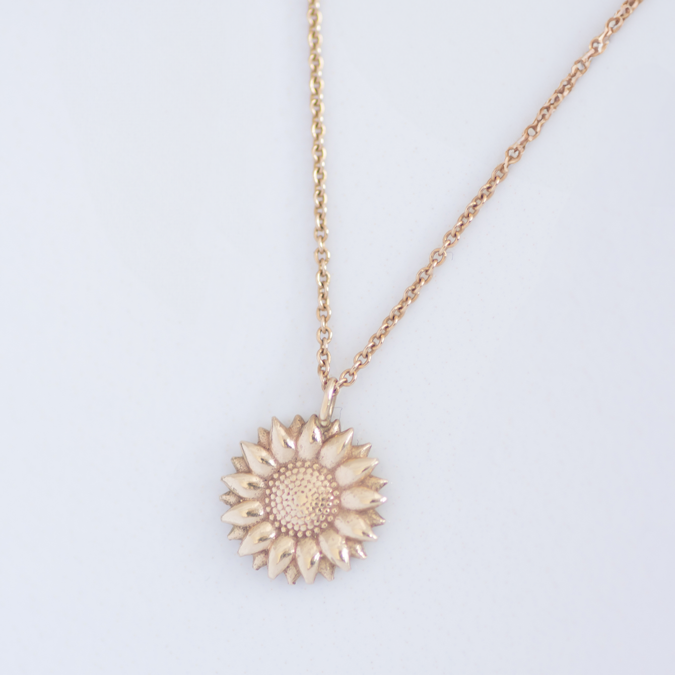 Sunflower Necklace 14k gold