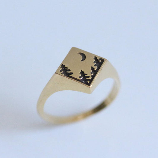 Yosemite Signet Ring 14k gold
