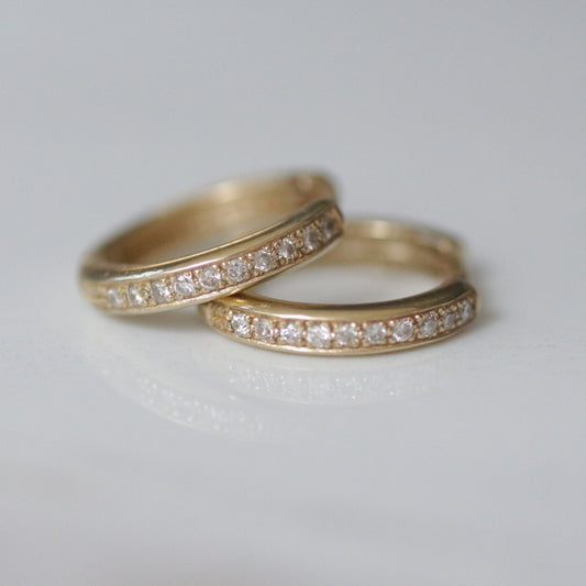 Diamond Hoops 14k gold