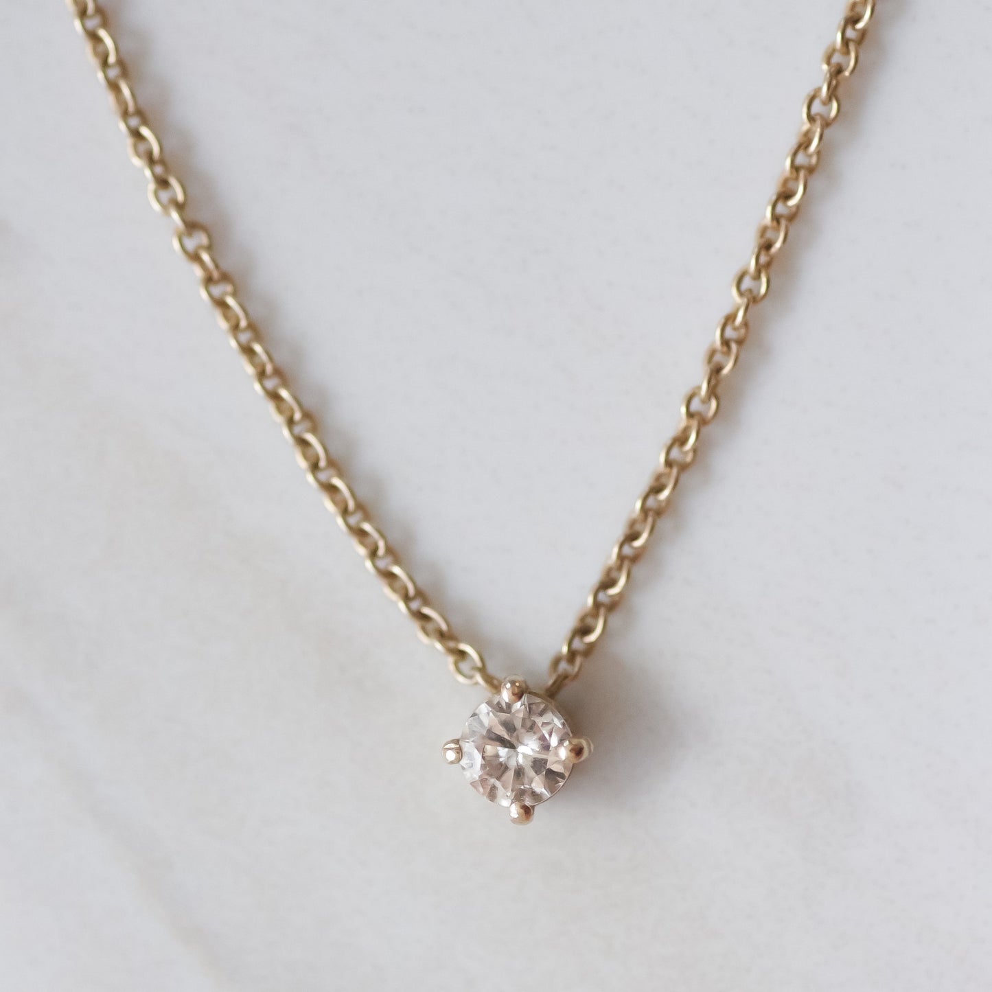 Tiny Diamond Solitaire necklace